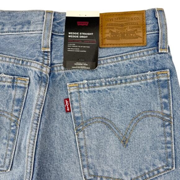 NWT LEVI'S Premium Wedgie Straight Jean In Probably Okay Size 24 x 28 - Picture 9 of 10
